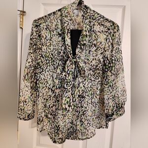 Lovely Banana Republic blouse with a bow, pintuck detail